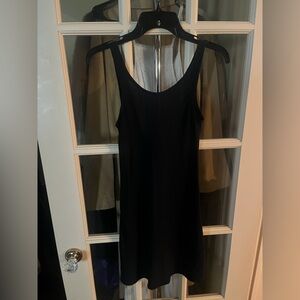 Vintage 90s betsey Johnson LBD bias-cut mini slip dress open-back